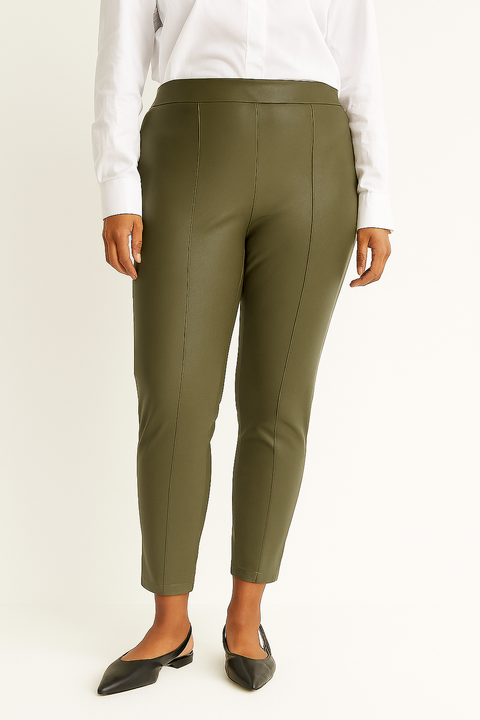 ASOS DESIGN  Women's khaki Leather Legging  ANF2321