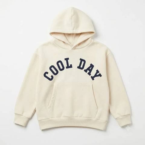 Zara Girl's Cream COOL DAY Graphic Hoodie|Zara In Lebanon