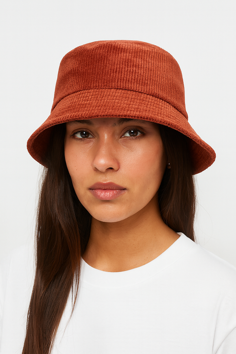 Forever 21 Women's Burgundy Ribbed Bucket Hat |Forever 21 In Lebanon
