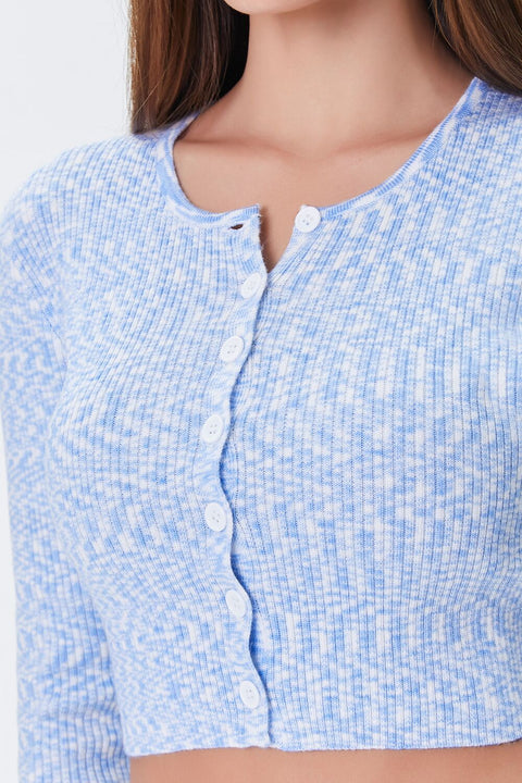 Forever 21 Women's Blue & White Long Sleeve Cardigan | Forever 21 In Lebanon