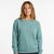 Quiksilver Women's Teal Embroidered Logo Crewneck Sweatshirt