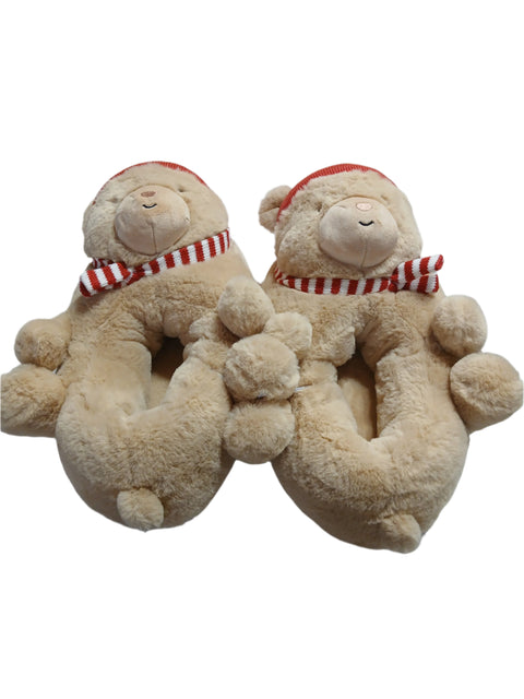 Wondershop Kids Beige Bear Character Panduf | Wondershop In Lebanon
