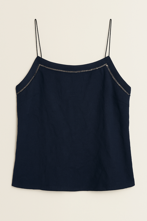 Mango Women's Navy Spaghetti Straps Blouse |Mango In Lebanon