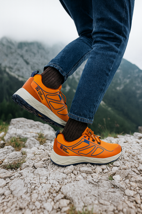 Jack Wolfskin Boy's Orange Rocket Hiker 2 Texapore K Sneakers |Jack Wolfskin in Lebanon