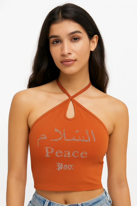 Forever 21 Women's Brick Rhinestone Crop Top | Forever 21 In Lebanon