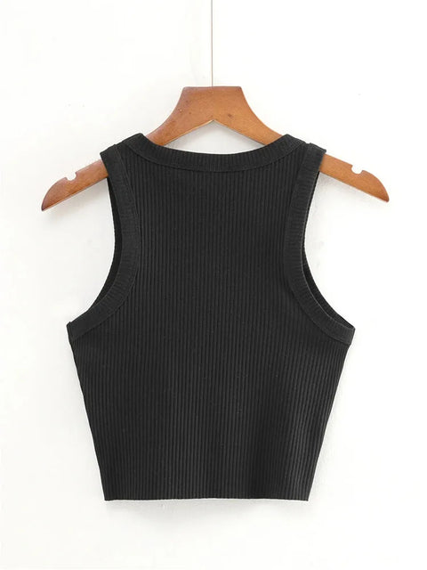 Hippie Rose Women's Dark Gray Sleeveless Blouse | Hippic Rose In Lebanon