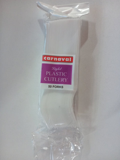 Carnaval Light Plastic Cutlery 50 Forks