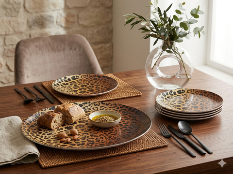 Nazen Animal Printed 7 pcs Cake Serving Set | Nazen In Lebanon