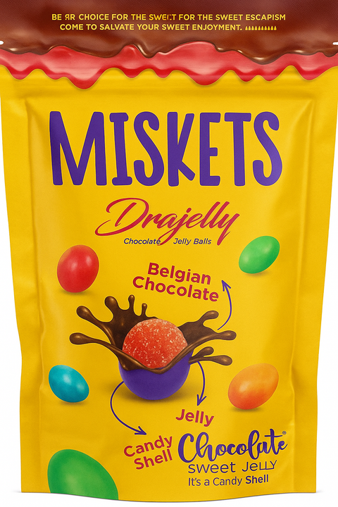 Miskets Milk Chocolate Coated Jelly 120g | Miskets In Lebanon