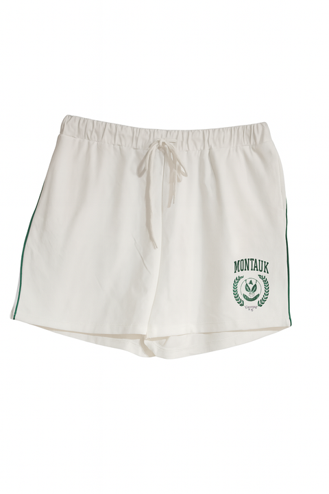 Forever 21 Women's White Montauk New York Crest Athletic Short | Forever 21 In Lebanon
