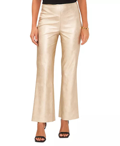 Vince Camuto Women's Gold Metallic Flare Leg Pants | Vince Camuto In Lebanon