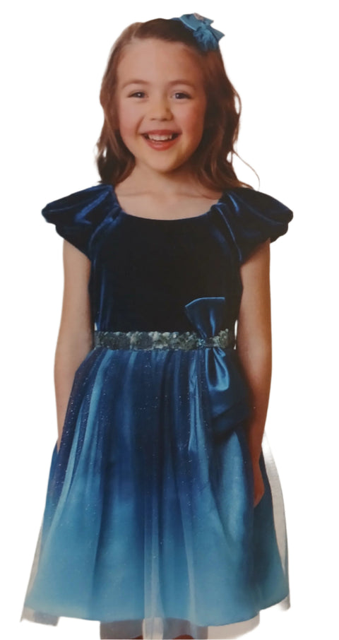 Jona Michelle Girl's Petrol Short-Sleeve Dress |Jona Michelle in Lebanon