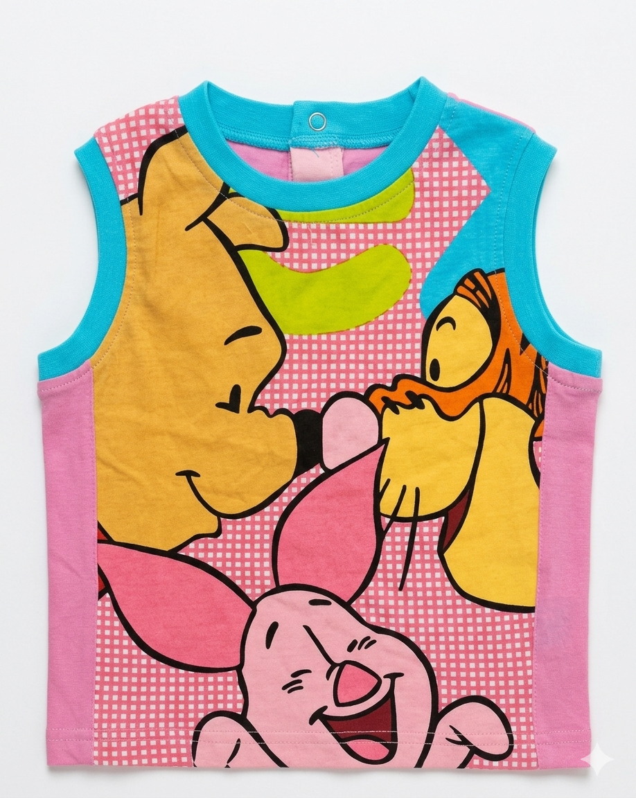 Max & Ile Baby Girl's Multicolor Winnie the Pooh, Tigger, and Piglet Sleeveless Top|Max & Ile In Lebanon