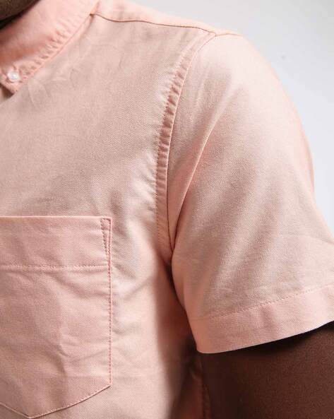 Forever 21 Men's Rose Button Down One Pocket Short Sleeve Shirt | Forever 21 In Lebanon