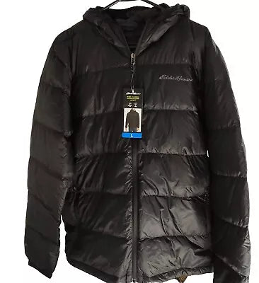 Eddie Bauer Men's Black Hooded Puffer Long Sleeve Jacket |Eddie Baue In Lebanon