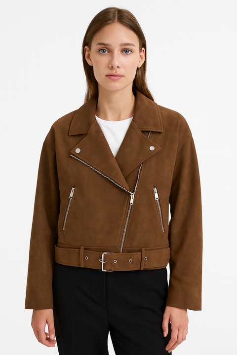 LeGer Women's Brown Leather Jacket | LeGer in Lebanon