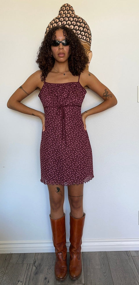 Forever 21 Women's Plum Floral Printed Sleeveless Mini Dress | Forever 21 In Lebanon