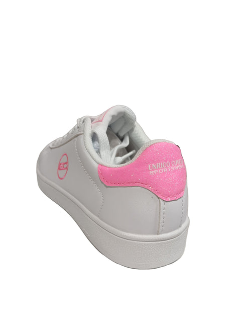 Enrico Coveri Women's Fluo Pink Fall Glitter Sneakers |Enrico Coveri In Lebanon