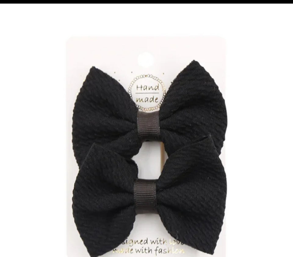 2/pcs Per Sets Bullet Bow Hairband Fabric Hairpins Sweet Ribbon for Boutique DIY Wholesale Baby Girl Hairclips