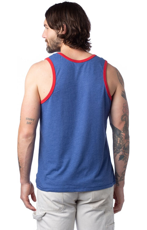 Alternative Men's Royal Blue & Red Sleeveless Tank Top | Alternative In Lebanon