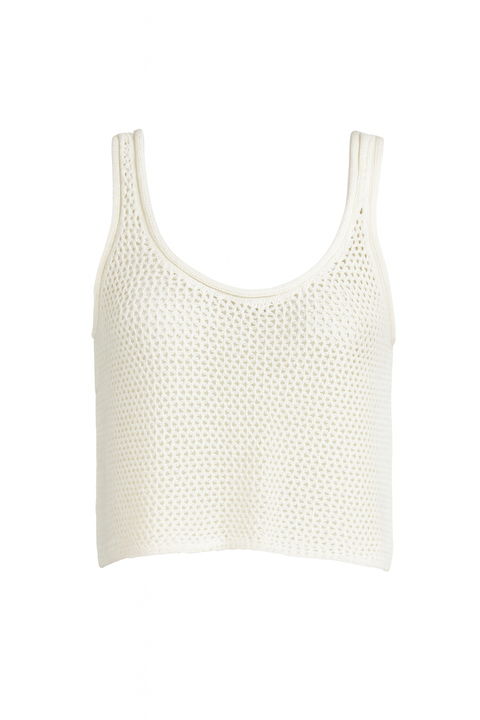 Forever 21 Women's White Knitted Sleeveless Crop Top | Forever 21 In Lebanon