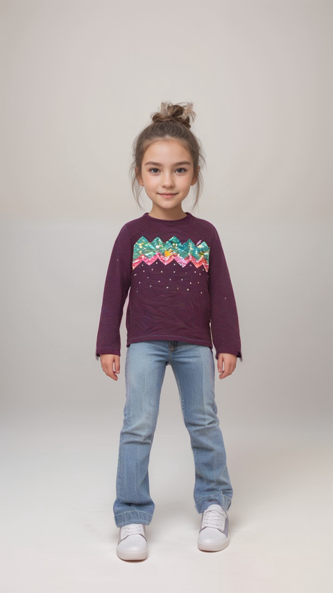S.Oliver Girl's Purple Long-Sleeve Blouse |S.Oliver in Lebanon