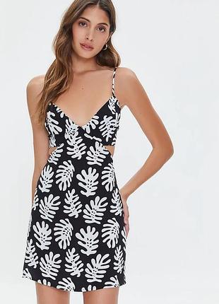 Forever 21 Women's Black & White V Neck Open Back Dress | Forever 21 In Lebanon
