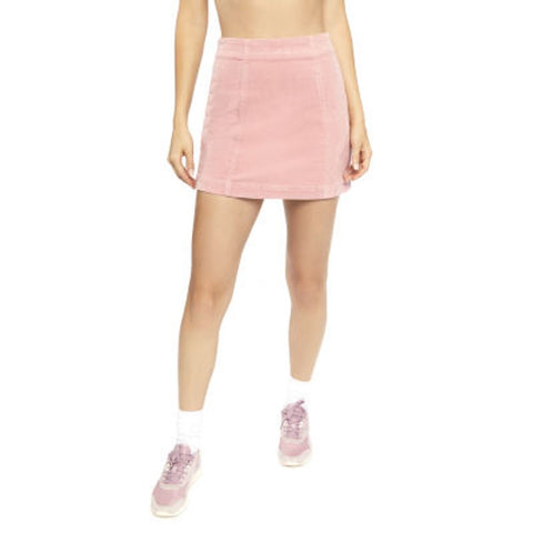 Forever 21 Women's Baby Pink Velvet Skirt | Forever 21 In Lebanon