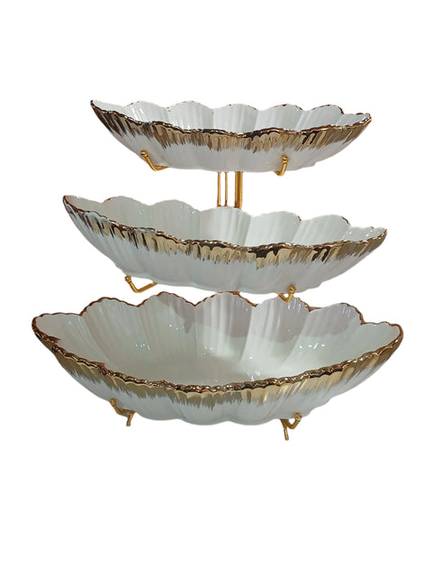 Al Sultan Serving Plates Set 3pcs + Stand HD28-184 | Al Sultan In Lebanon