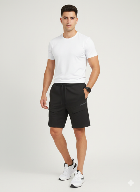 Jack & Jones Men's Black Fusion Cargo Sweat Shorts | Jack & Jones In Lebanon