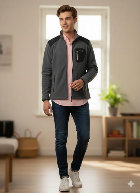 Moorhead Men's Dark Gray Fleece Edgar Jacket | Moorhead In Lebanon