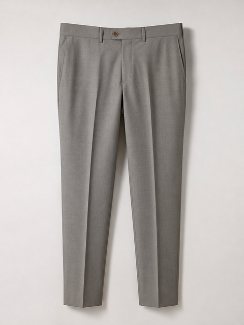 Yorn Men's Gray Woven Trousers | Yorn In Lebanon