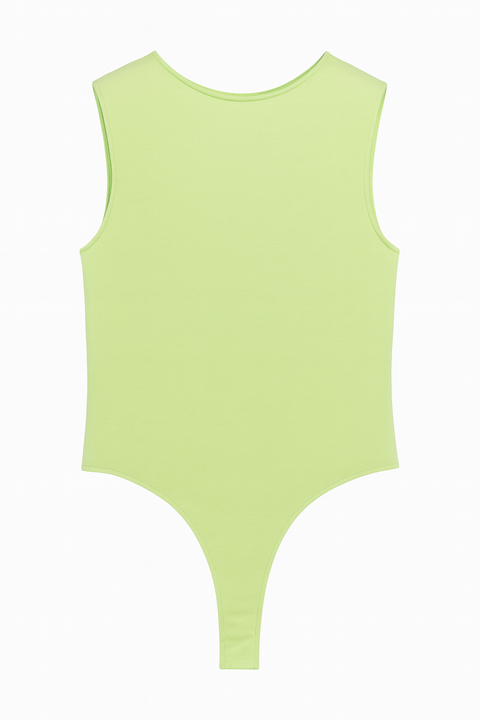Forever 21 Women's Light Green Sleeveless Bodysuit | Forever 21 In Lebanon