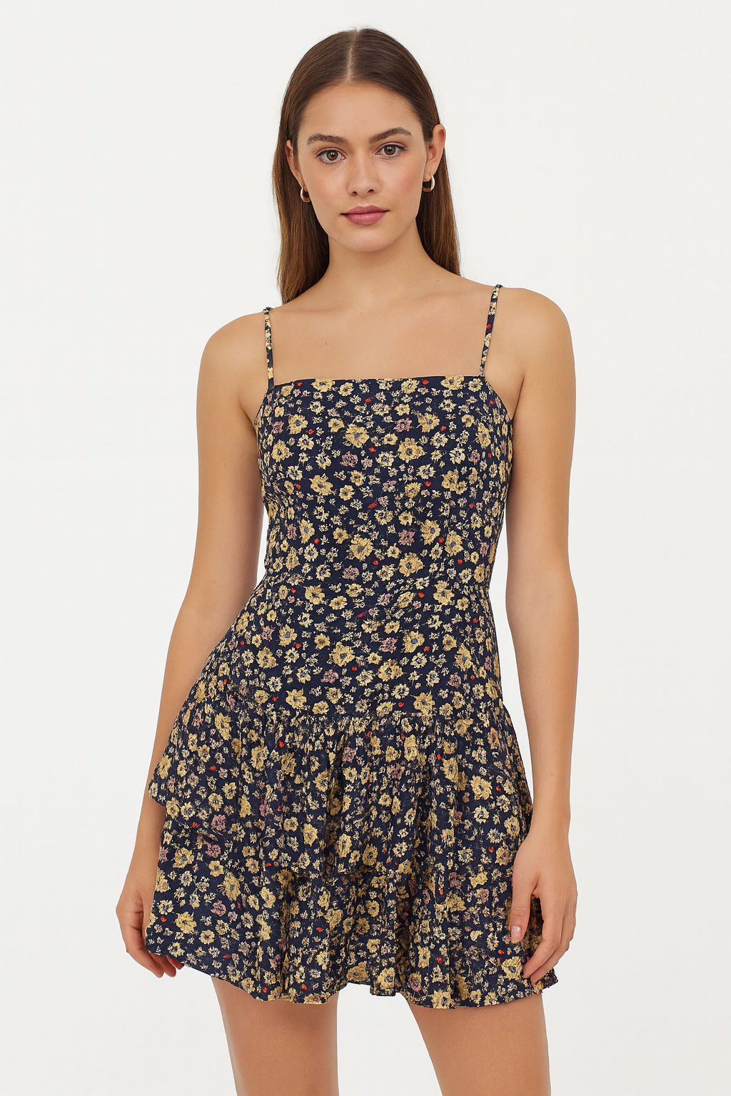 Forever 21 Women's Multicolor Floral Print Ruffle Sleeveless Dress | Forever 21 In Lebanon