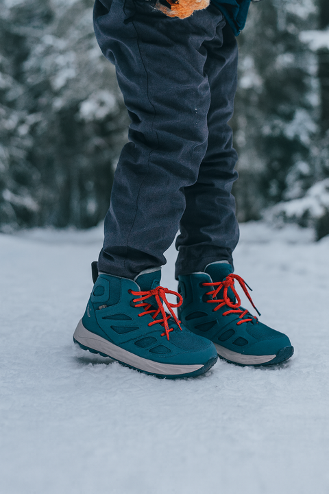Jack Wolfskin Boy's Green Woodland 2 Texapore Mid K Sneakers |Jack Wolfskin in Lebanon