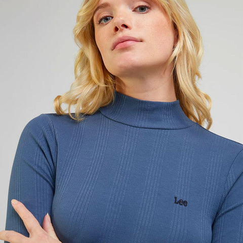 Lee Women's Navy Deep Water Long Sleeve Blouse | Lee In Lebanon