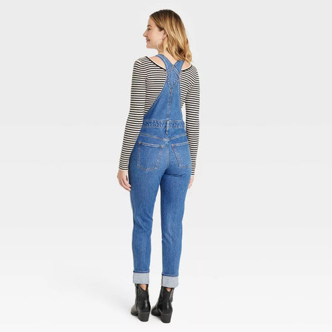 Universal Thread Women's Navy Blue Denim Overall | Universal Thread In Lebanon