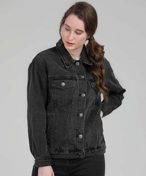 Forever 21 Women's Black Denim Jacket | Forever 21 In Lebanon