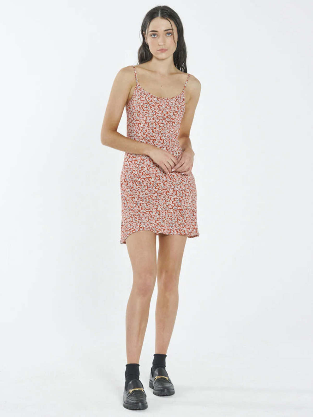 Forever 21 Women's Coral & White Floral Open Back Dress | Forever 21 In Lebanon