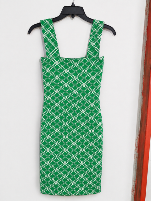 MYD Basic Women's Green & White Mini Dress | MYD Basic In Lebanon