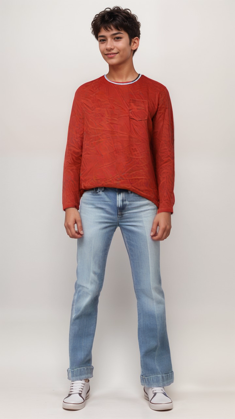 S.Oliver Boy's Red Long-Sleeve Blouse | S.Oliver in Lebanon