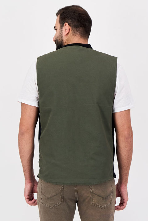 Weatherproof Men's Olive Green Plain Sleeveless Vest | Weatherproof In Lebanon