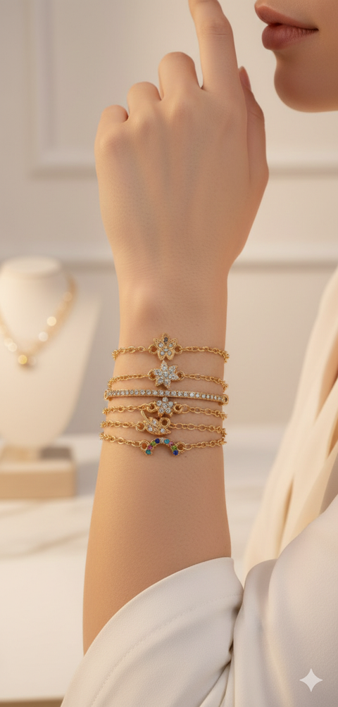 Laura Ashley Women's Gold 6 Pc Chain Bracelets With Watch | Laura Ashley In Lebanon