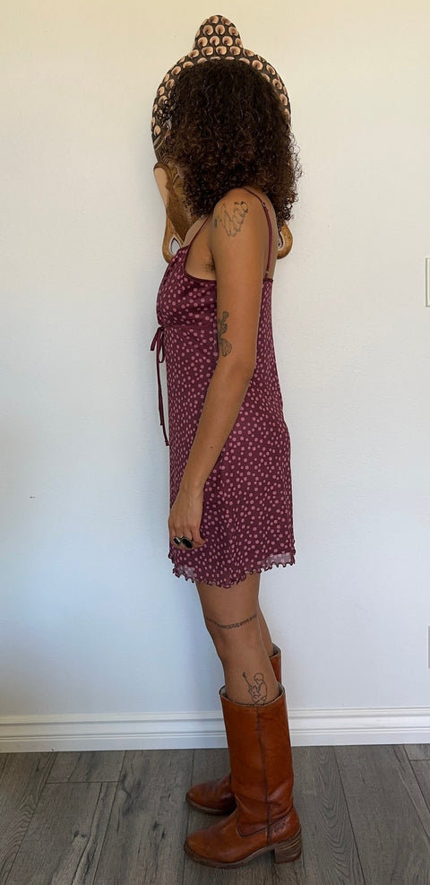 Forever 21 Women's Plum Floral Printed Sleeveless Mini Dress | Forever 21 In Lebanon