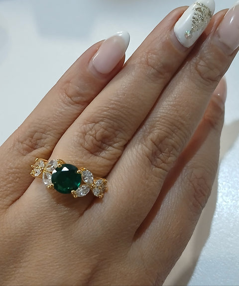 Charter Club Women's Gold & Emerald Cut Crystal Ring | Charter Club In Lebanon