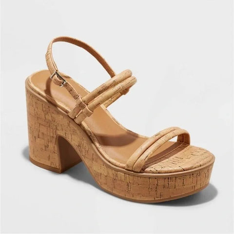 Universal Thread Women's Beige Heeled Sandals | Universal Thread In Lebanon