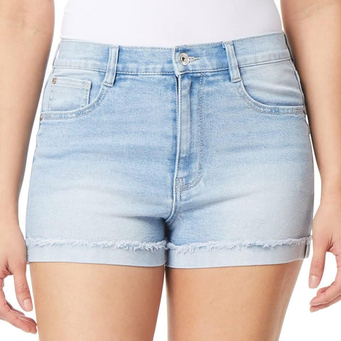 Celebrity Pink Women's Light Blue Juniors 3 High-Rise Curvy De Extension Curvy Shorts | Celebrity Pink In Lebanon