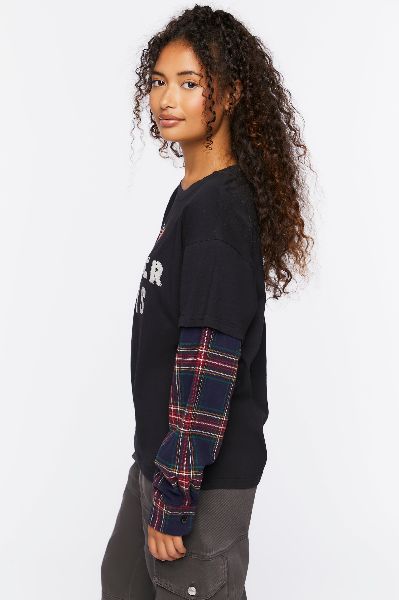 Forever 21 Women's Black Long Sleeve Blouse | Forever 21 In Lebanon