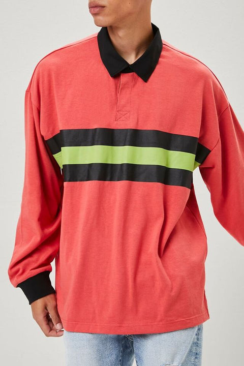Forever 21 Men's Red Multi Long Sleeve Blouse | Forever 21 In Lebanon