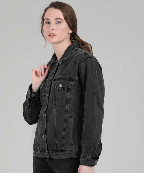 Forever 21 Women's Black Denim Jacket | Forever 21 In Lebanon